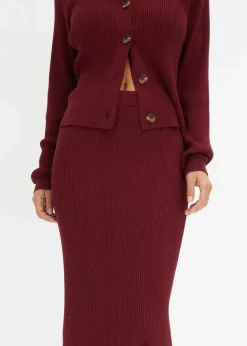 Ripp-Strickrock aus Viskose-Mix