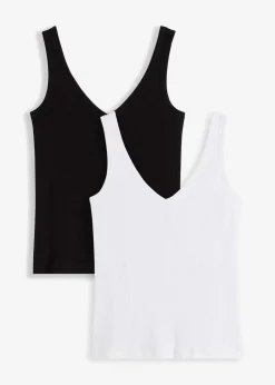 Ripp-Top aus reiner Bio-Baumwolle (2er Pack)