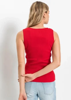 Ripp-Top mit Reißverschluss