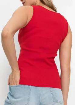 Ripp-Top mit Reißverschluss