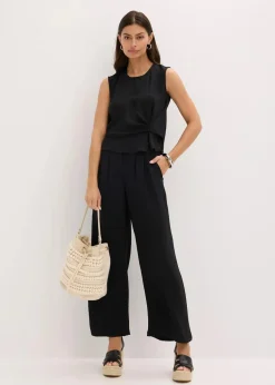 Ärmelloses Blusentop mit Knoten