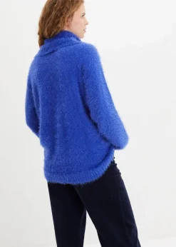 Rollkragenpullover aus weichem Federgarn