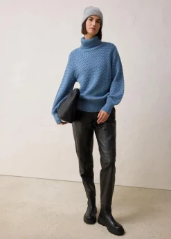 Rollkragenpullover mit Merinowolle