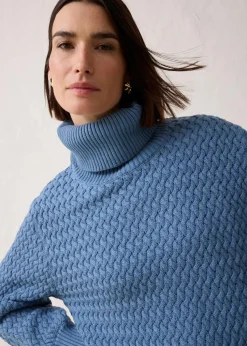 Rollkragenpullover mit Merinowolle