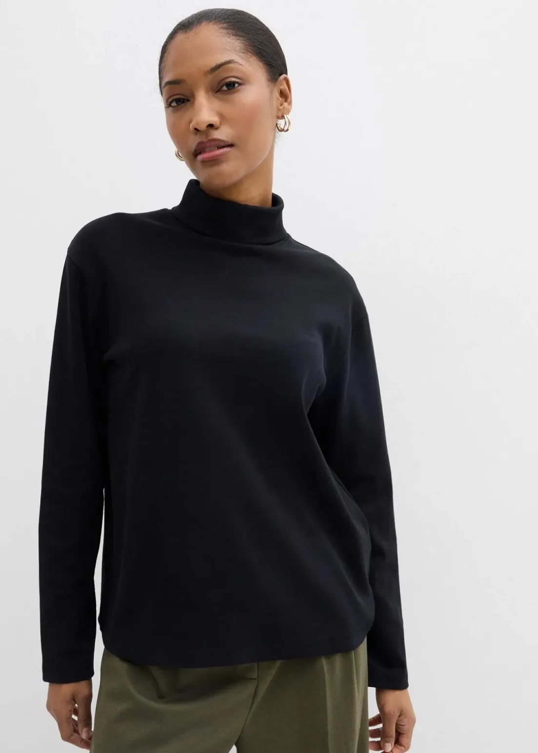 Rollkragenshirt aus reiner Bio-Baumwolle