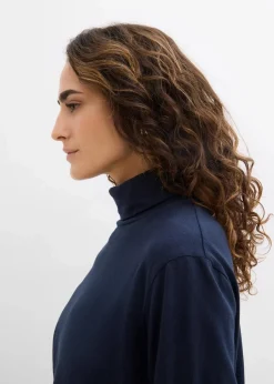 Rollkragenshirt aus reiner Bio-Baumwolle