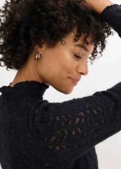 Rollkragenshirt aus Spitze