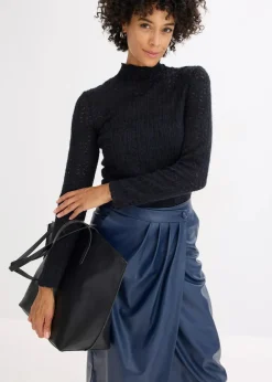 Rollkragenshirt aus Spitze