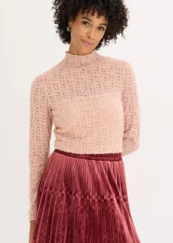 Rollkragenshirt aus Spitze