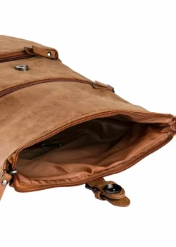 Rucksack mit Außentasche und Schnallendetail