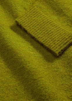 Rundhalspullover mit überschnittener Schulter