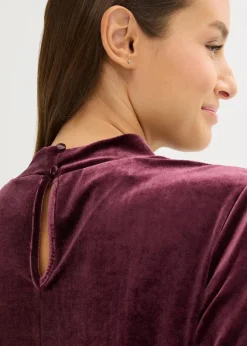 Samtshirt mit Spitze