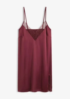 Satin Negligé mit edler Stickerei