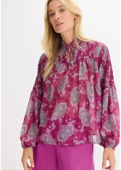 Satin Tunika mit Biesen