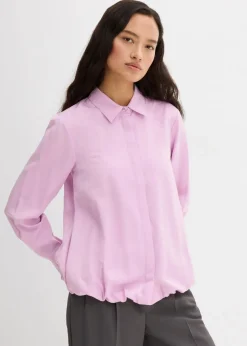 Satinbluse aus Viskose-Mix