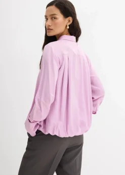 Satinbluse aus Viskose-Mix