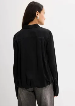 Satinbluse aus Viskose-Mix