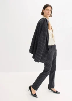 Satinbluse mit abnehmbarer Krawatte (2-tlg.)