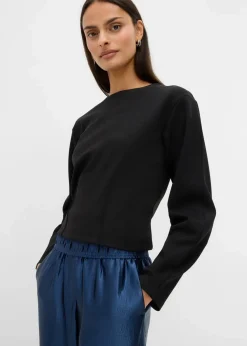 Satinierte Palazzo-Hose mit Bequembund