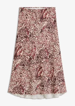 Satin-Rock mit Struktur