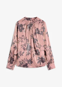 Satin-Tunika mit Viskose