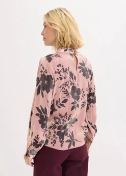 Satin-Tunika mit Viskose