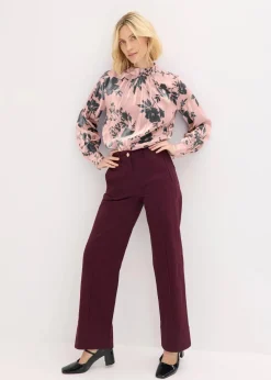 Satin-Tunika mit Viskose