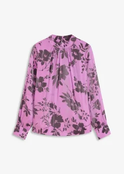 Satin-Tunika mit Viskose