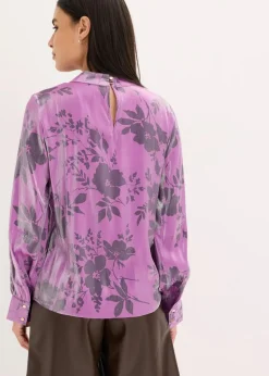 Satin-Tunika mit Viskose