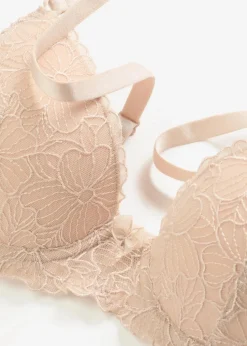 Schalen-BH mit blumiger Stickerei
