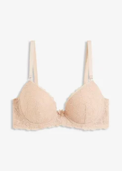 Schalen-BH mit blumiger Stickerei