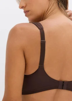 Schalen-BH mit geolsterten Tägern und Glanzeffekt