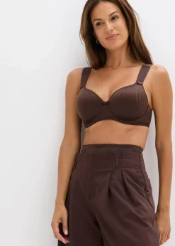 Schalen-BH mit geolsterten Tägern und Glanzeffekt