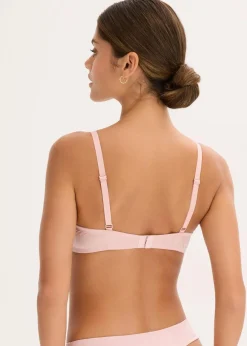 Schalen-BH ohne Bügel aus glänzendem Material