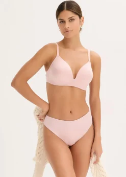 Schalen-BH ohne Bügel aus glänzendem Material