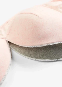 Schalen-BH ohne Bügel mit Bio-Baumwolle und Rippe (2er Pack)