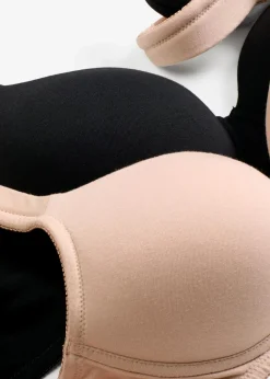 Schalen-BH ohne Bügel mit Bio-Baumwolle (2er Pack)