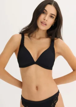 Schalen-BH ohne Bügel mit weicher Rippe