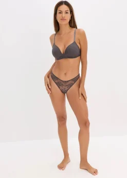 Schalen-BH ohne Bügel mit zarter Spitze