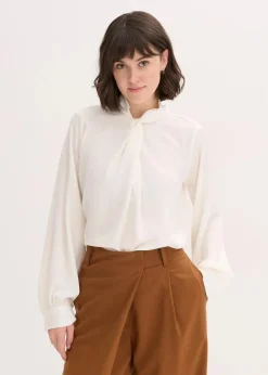 Schlupfbluse aus fließendem Satin