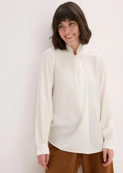 Schlupfbluse aus fließendem Satin