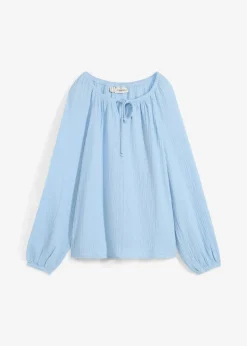 Schlupfbluse aus luftigem Musselin