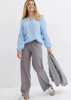 Schlupfbluse aus luftigem Musselin