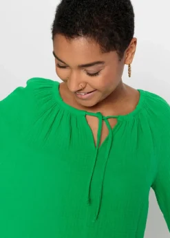 Schlupfbluse aus luftigem Musselin