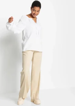 Schlupfbluse aus luftigem Musselin