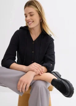 Schlupfbluse aus luftigem Musselin