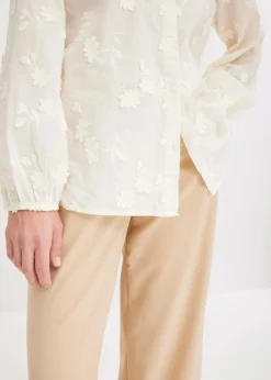 Schlupfbluse aus reiner Baumwolle