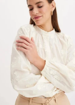 Schlupfbluse aus reiner Baumwolle