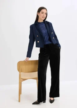 Schlupfbluse mit Pailletten