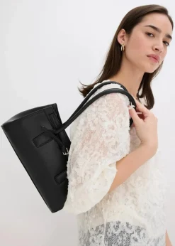 Schlupfbluse mit strukturiertem Blumen-Muster​